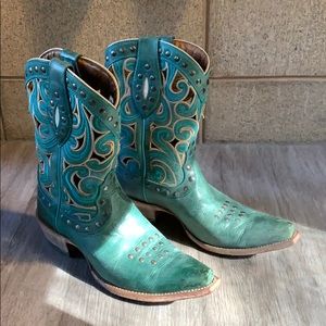 Teal Cowgirl Boots